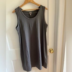 EUC! JJill Pima cotton sleeveless dress. Size Petite L. Slate Grey.